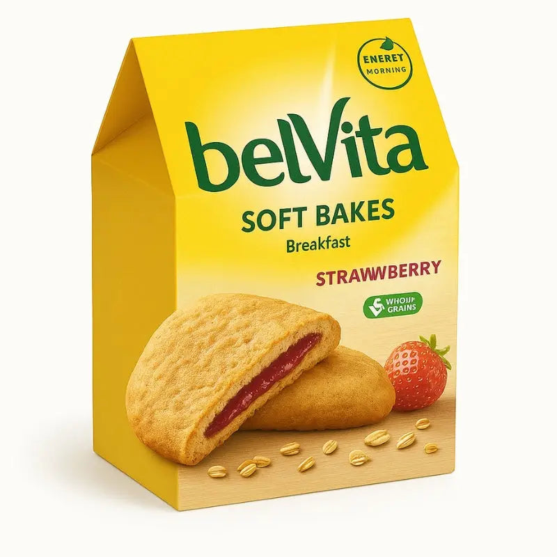 Belvita Soft Baked Strawbery Filled Breakfast Biscuits (14 x 50g Bars)